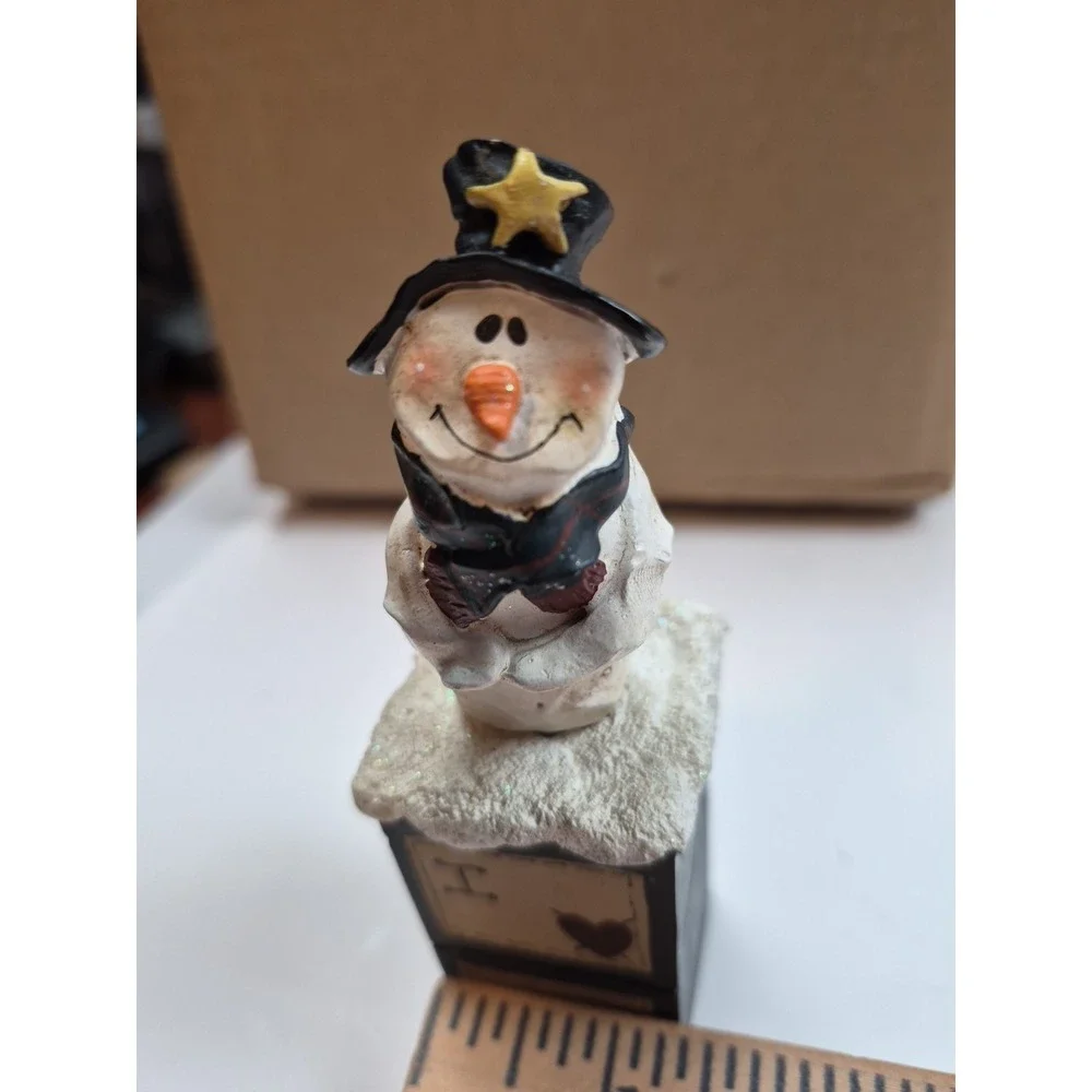 Vintage Christmas Spreader Set Snowman Angel Resin Handle Stainless Steel 3pc